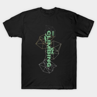 geometric rock climbing green T-Shirt